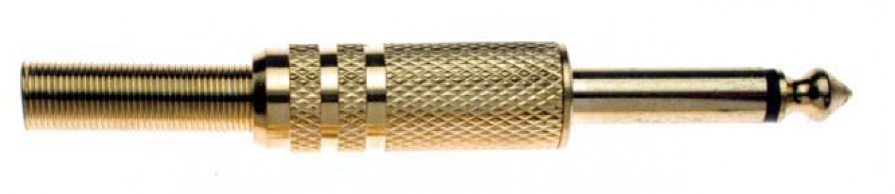 Pro gold coloured male phone-plug