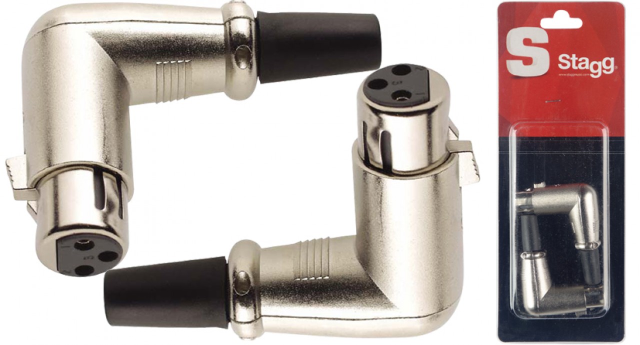 L-Shaped female XLR plug - 2 pcs