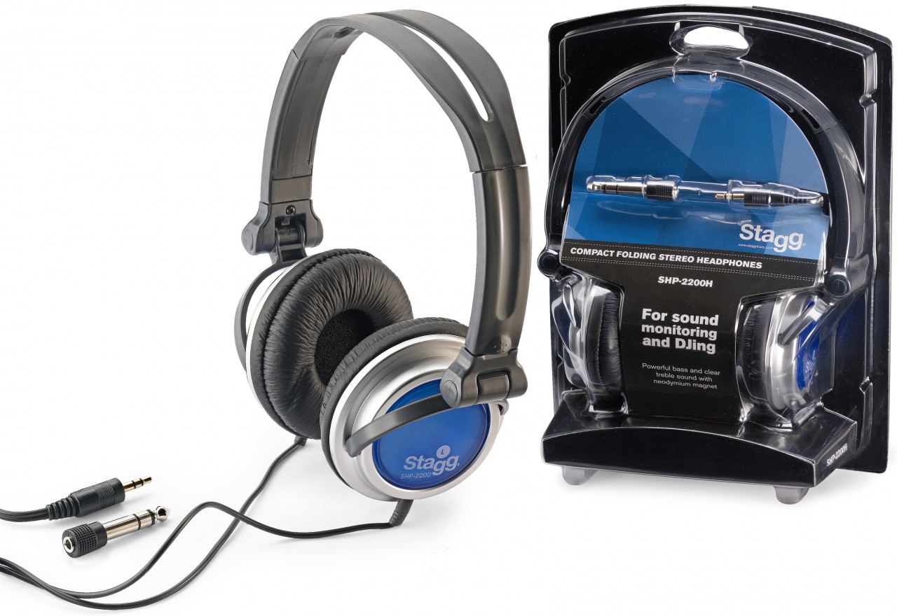 Compact folding, dynamic stereo headphones for Sound Monitoring and DJ