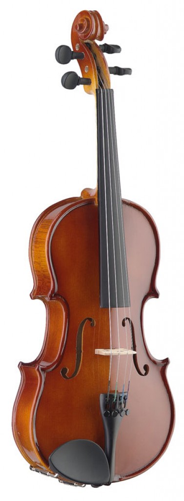 1/4 solid maple violin with ebony fingerboard and standard-shaped soft case