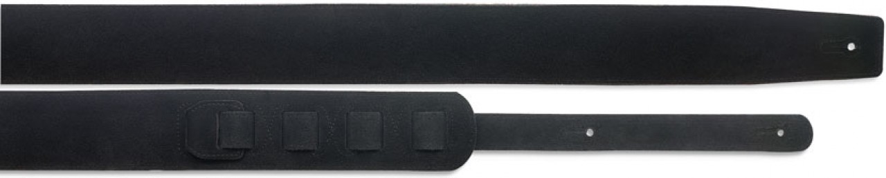 6.5cm/ 2.55" Padded leather (suede) guitar strap - Standard