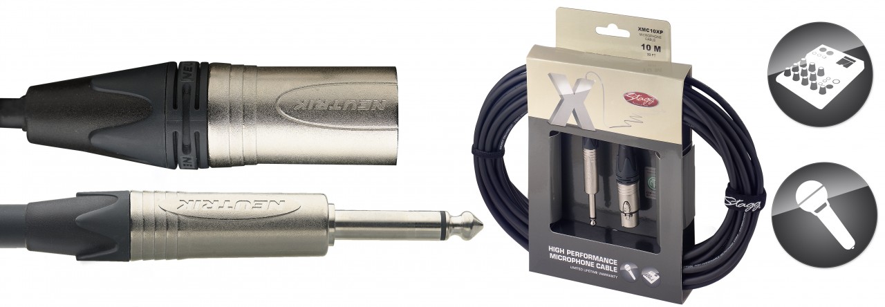 X-Series Professional Microphone Cable - XLR F / Phone Plug
