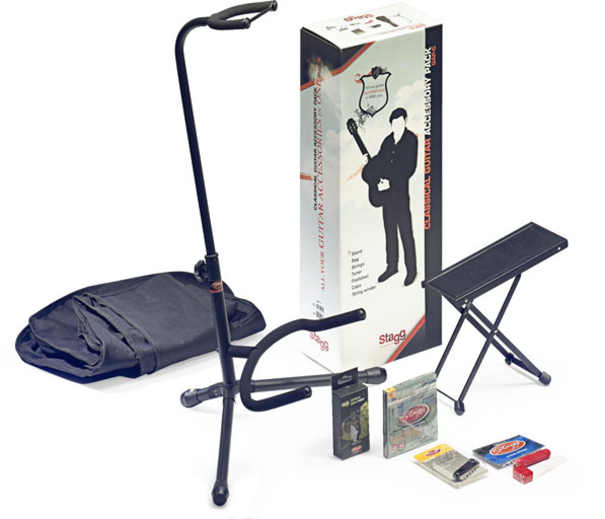Accessory pack for classical guitar