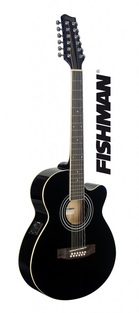 Mini-jumbo electro-acoustic cutaway concert guitar  with FISHMAN preamp