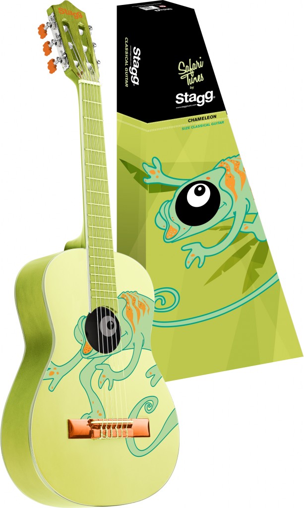  - Classical guitar with chameleon graphic