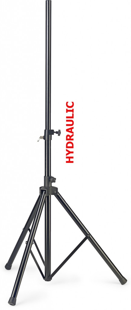 Steel speaker stand with upward/downward hydraulic movement