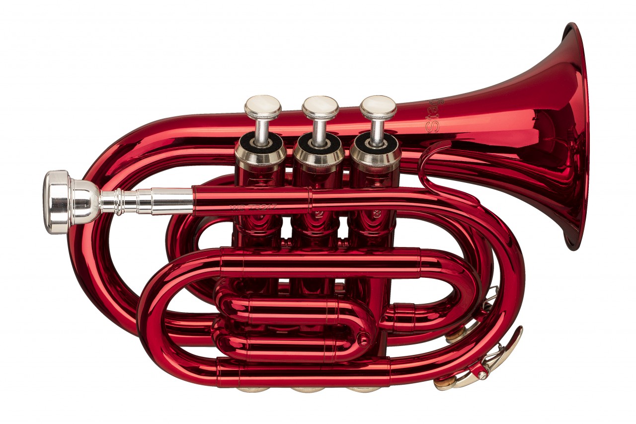 Bb Pocket Trumpet, ML-bore, Brass body material