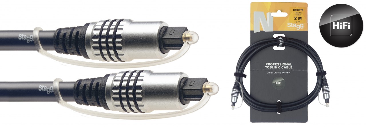 N-series Toslink to Toslink 2-metre audio cable