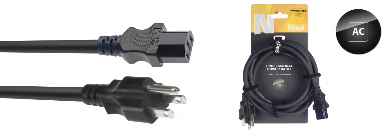 N-Series IEC F - US NEMA 5-15P M Power Cable	