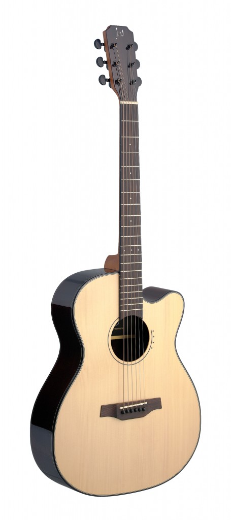Lyne series, E-acoustic Auditorium guitar cutaway w/ solid spruce top