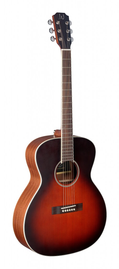 Acoustic jumbo guitar with solid cedar top, Ezra series