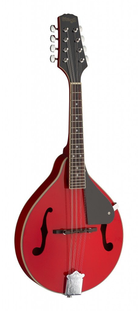 Red bluegrass mandolin with basswood top