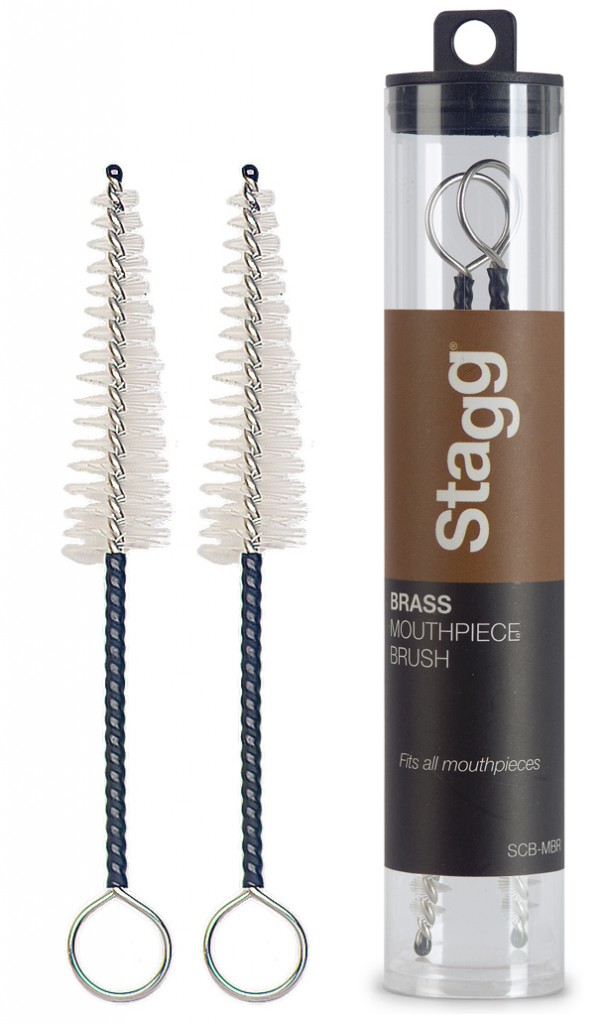 Two universal brass mouthpiece brushes