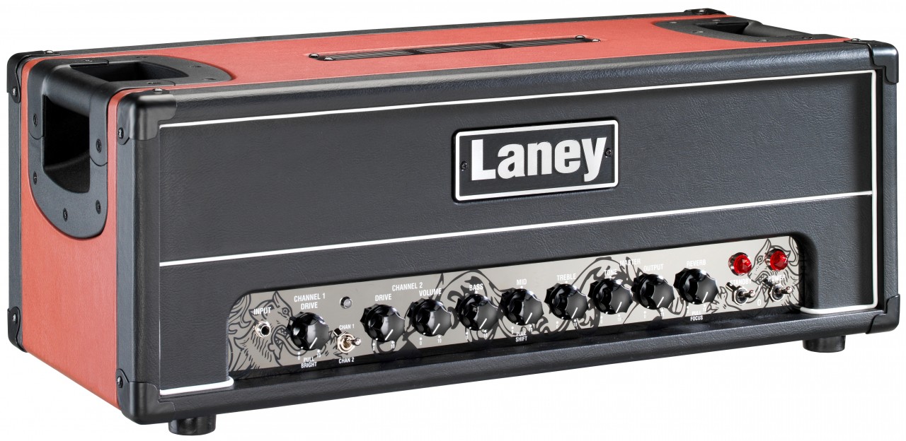 Laney GH50R 50W Tube Guitar Amp Head Black and Red