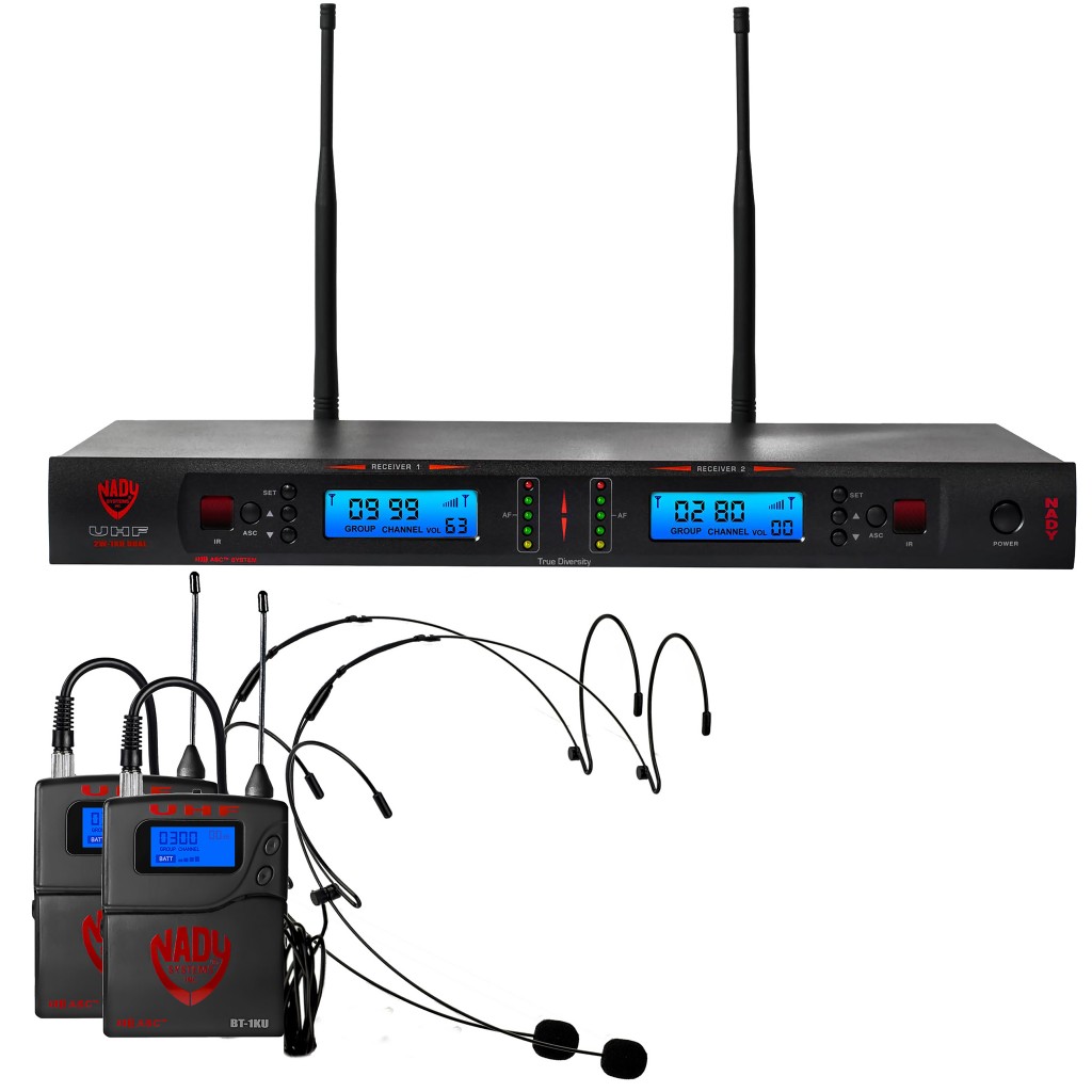 Nady 2W-1KU HM-10 Dual True Diversity 1000-Channel Professional UHF Wireless System
