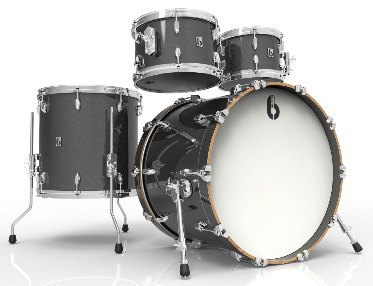 Legend Fusion 22 4-piece drum set, cold-pressed birch 6 mm shells, Night Skye finish