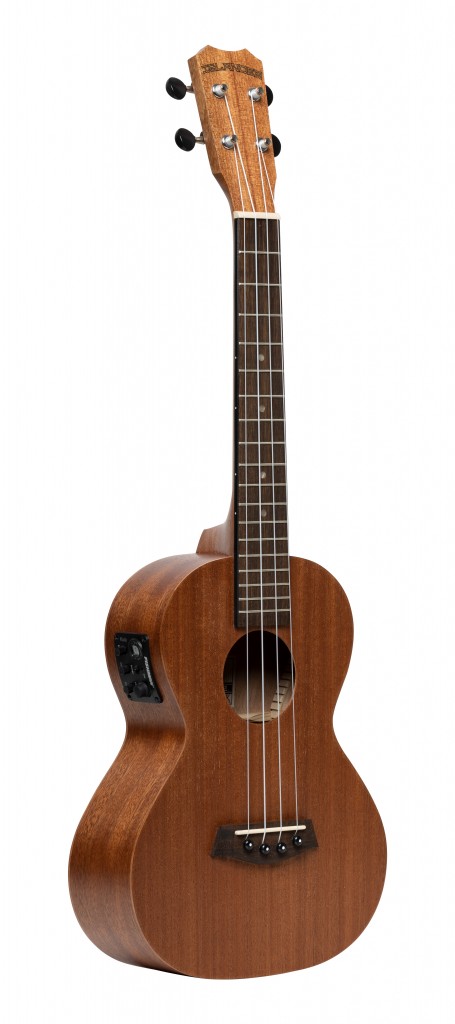 Electro-acoustic traditional tenor ukulele with mahogany top