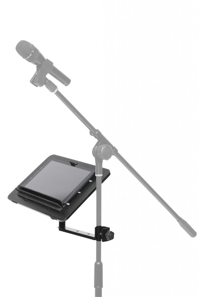 Multipurpose plate with arm, to mount on a stand